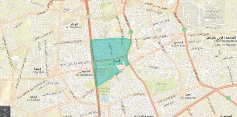 أين يقع حي الديرة الرياض ؟