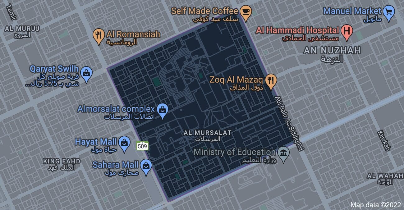 موقع حي المرسلات الرياض