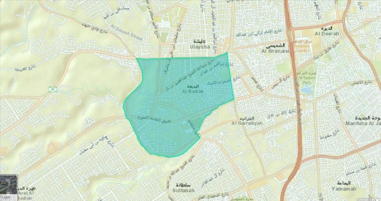 اين يقع حي البديعه بالرياض ؟