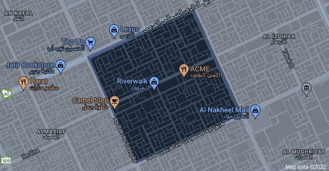 موقع حي التعاون بالرياض