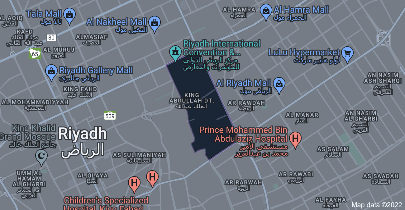 موقع حي الملك عبدالله