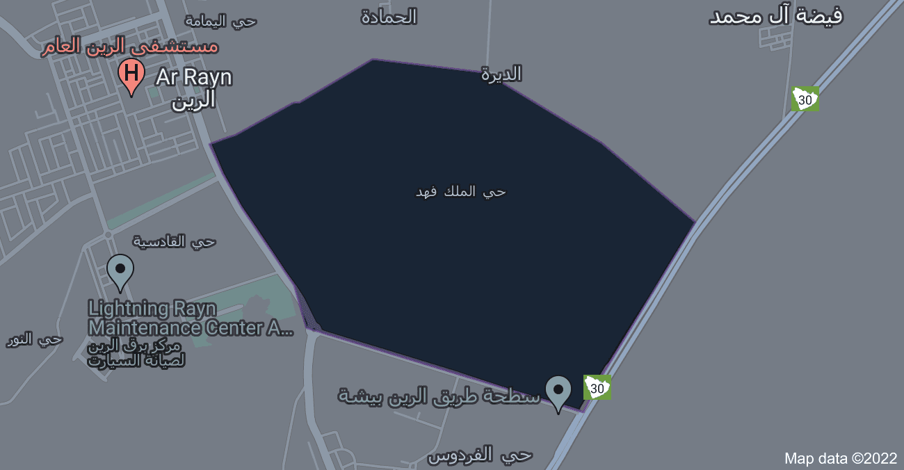 موقع حي الملك فهد الرياض